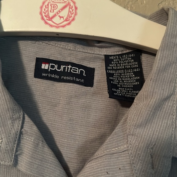 Puritan Large 42/44 button up shirt - Picture 2 of 3